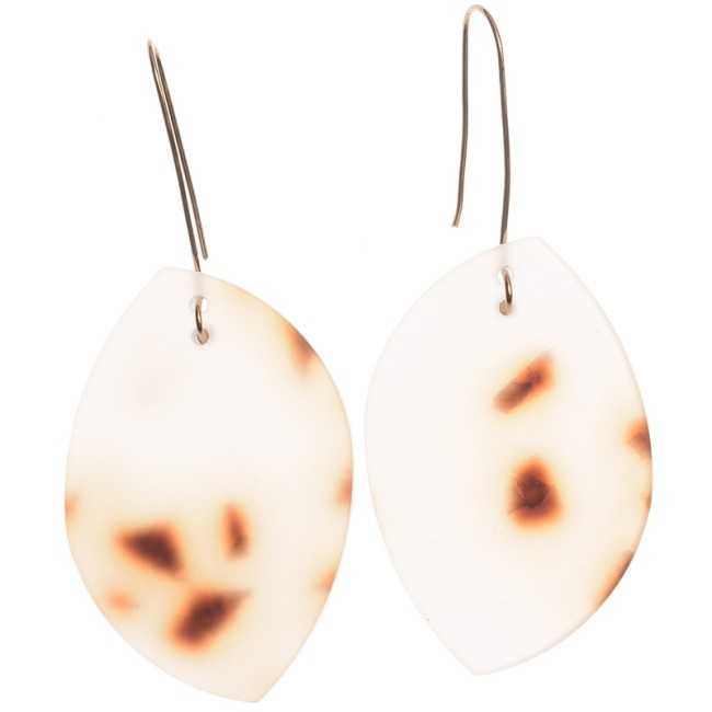 RESIN LEAF PENDANT EARRINGS