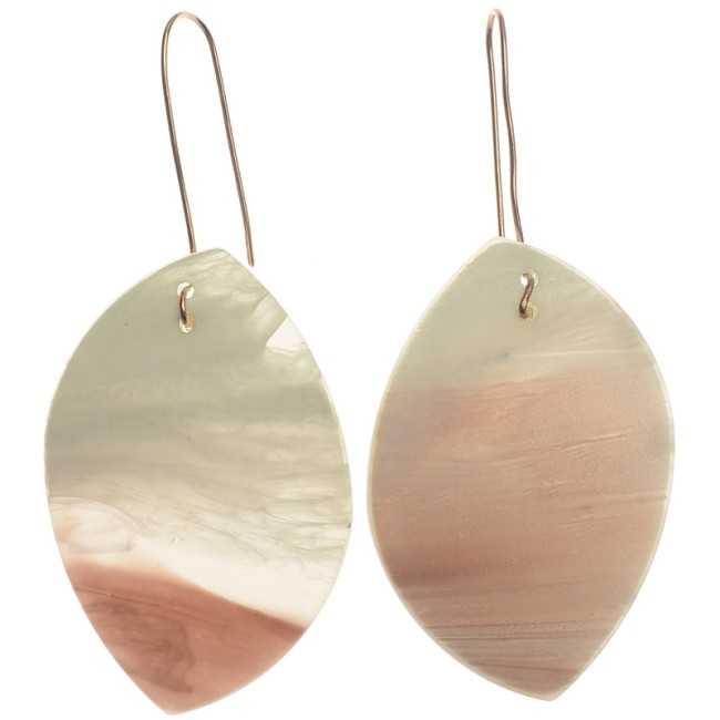 RESIN LEAF PENDANT EARRINGS