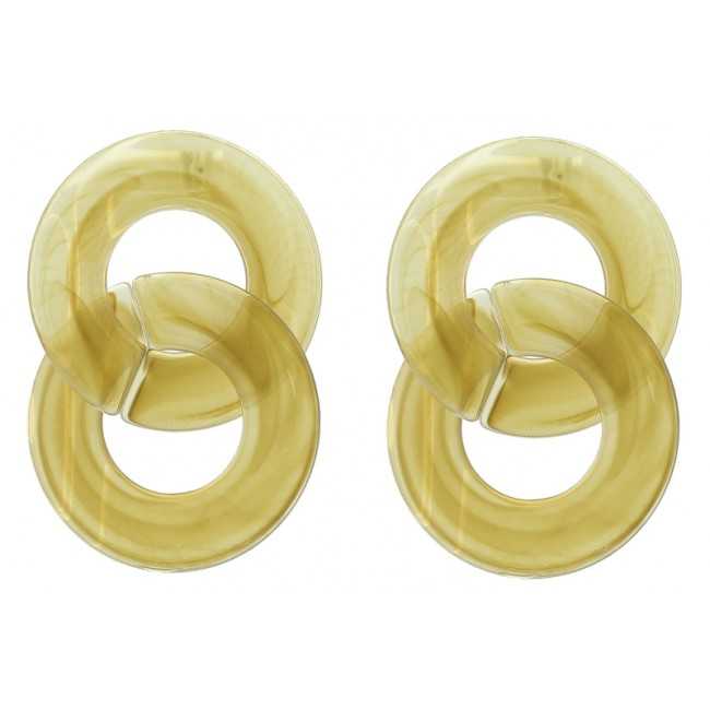 RESIN DOUBLE LINK EARRINGS