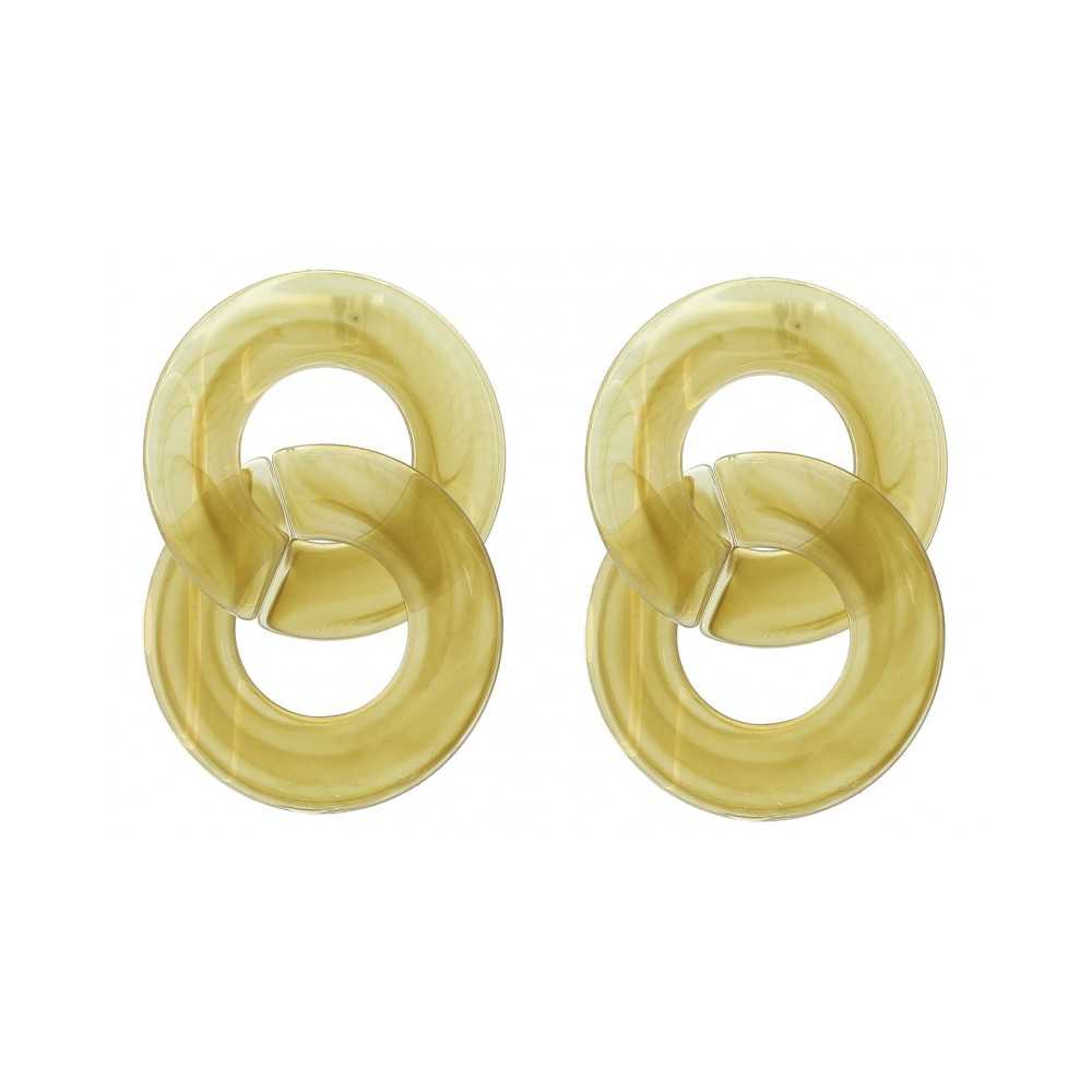 RESIN DOUBLE LINK EARRINGS