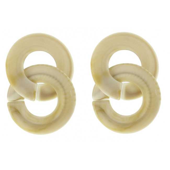 RESIN DOUBLE LINK EARRINGS