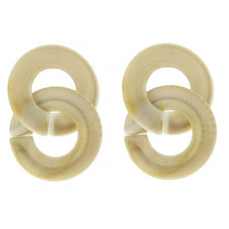 RESIN DOUBLE LINK EARRINGS