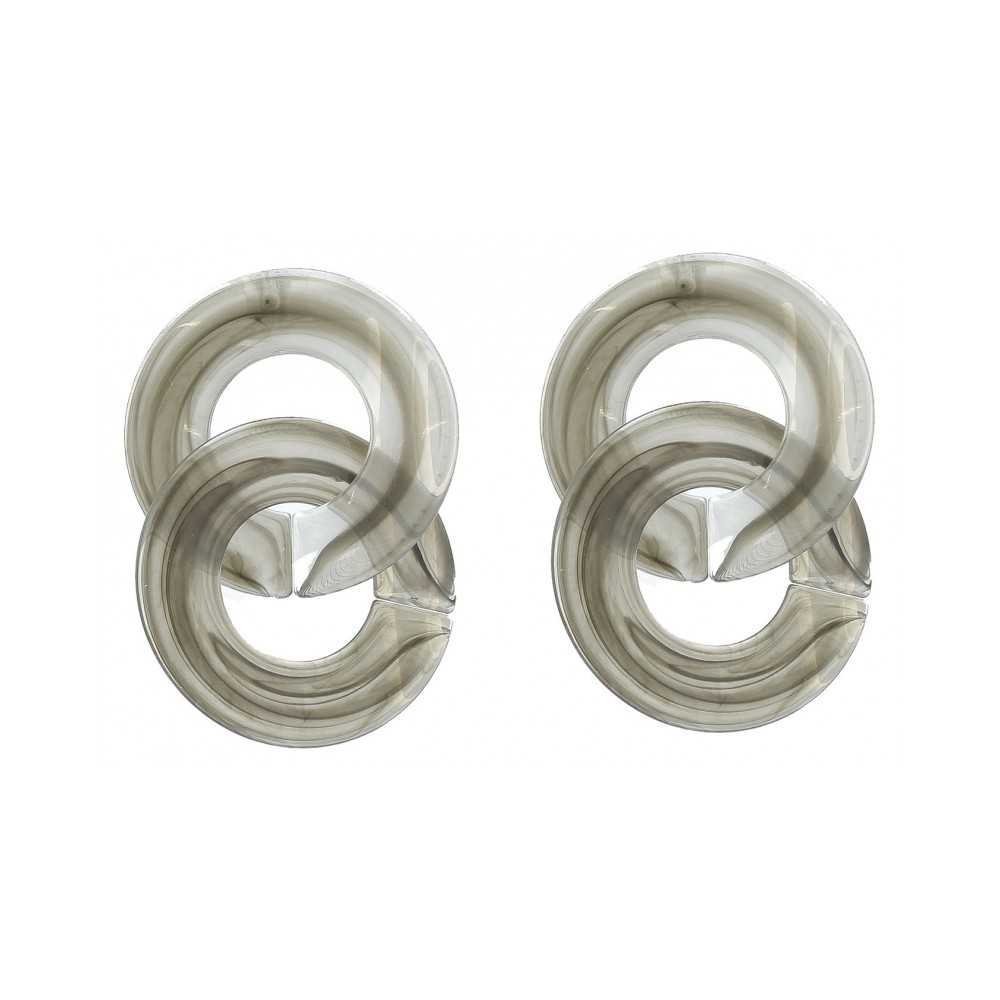 RESIN DOUBLE LINK EARRINGS