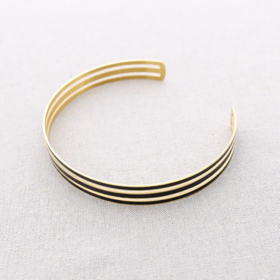 CHOKER ACERO TRES TIRAS ESMALTE