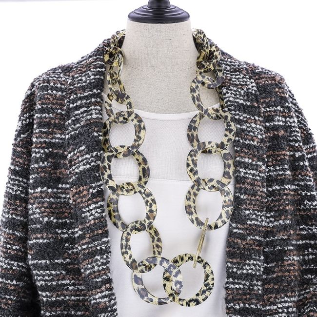 LONG LEOPARD LINK NECKLACE