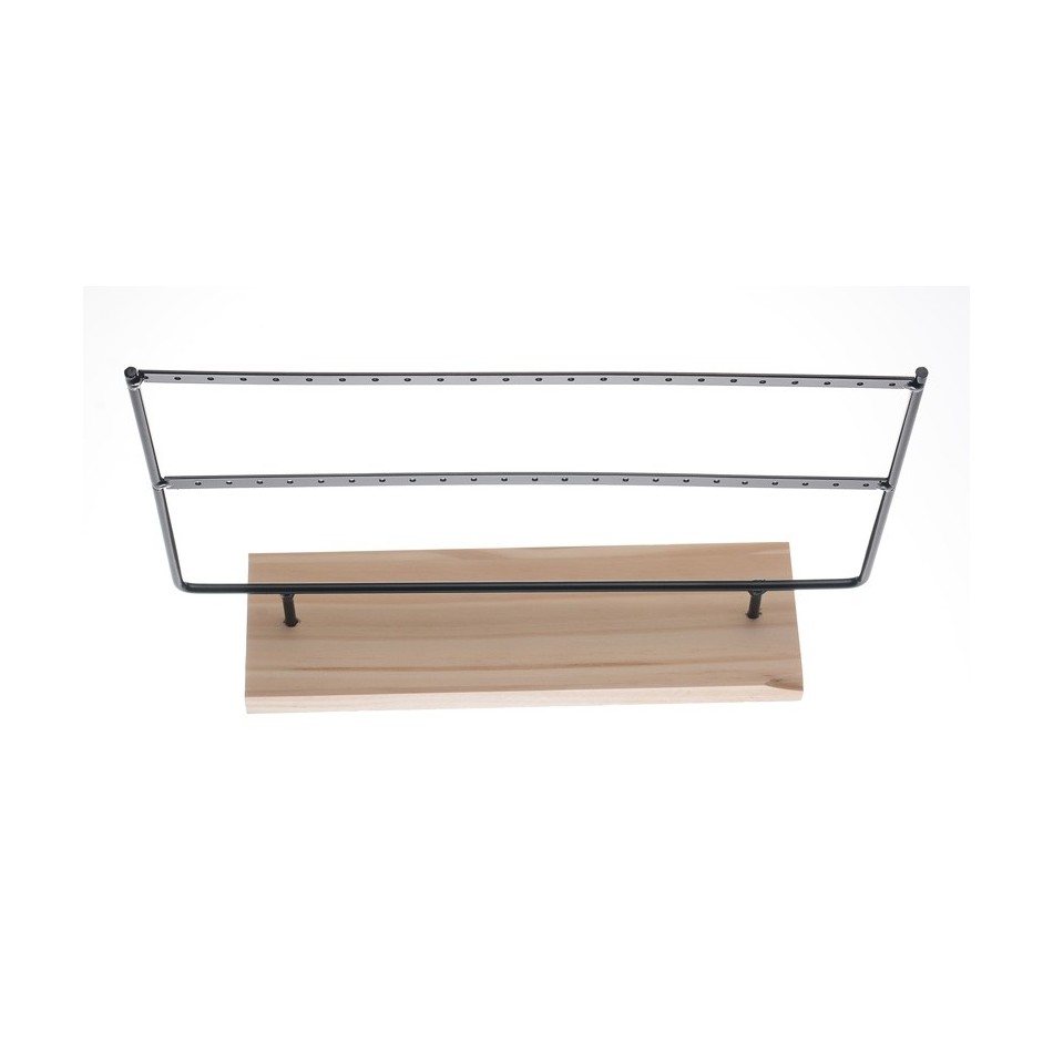 EARRING HOLDER 2 LEVELS WOOD METAL 27,5*20 CM