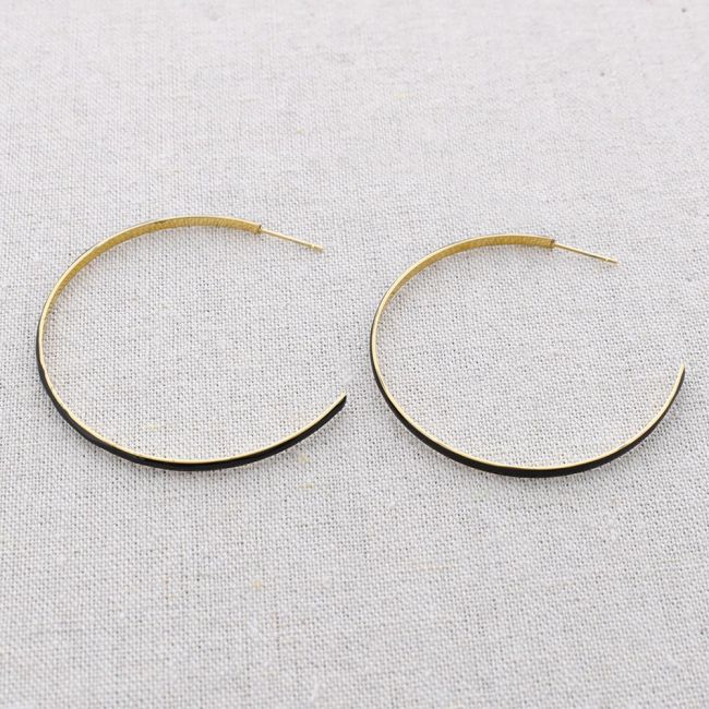 PENDIENTES ACERO ARO ESMALTE 5CM