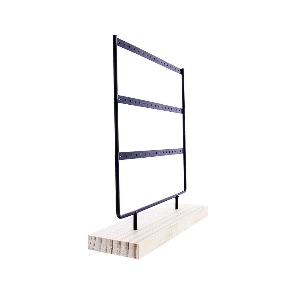 EARRING HOLDER 3 LEVELS WOOD METAL 28*29,5 CM