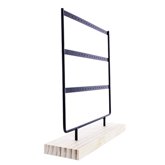 EARRING HOLDER 3 LEVELS WOOD METAL 28*29,5 CM