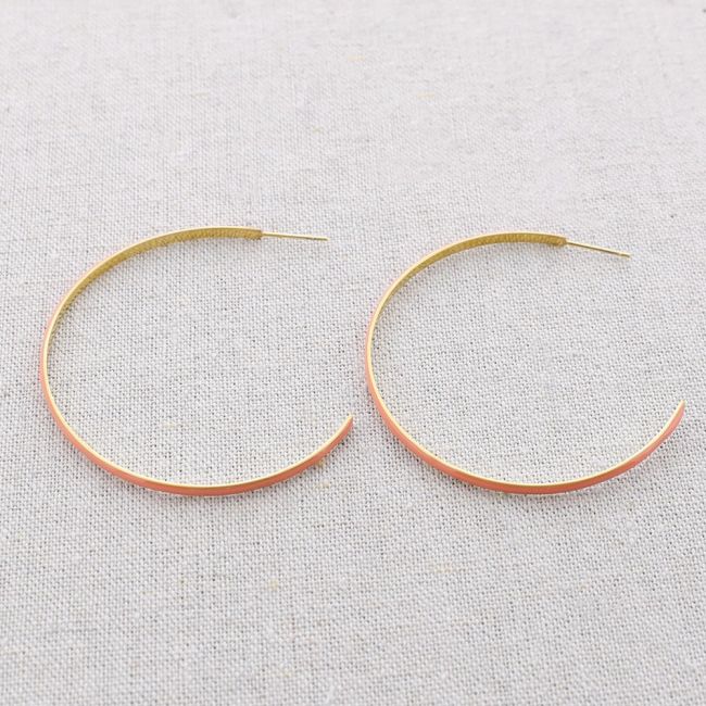 PENDIENTES ACERO ARO ESMALTE 5CM