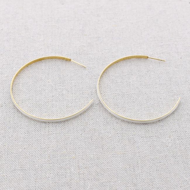 PENDIENTES ACERO ARO ESMALTE 5CM