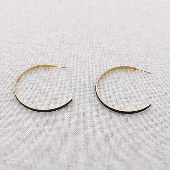 PENDIENTES ACERO ARO ESMALTE 4CM