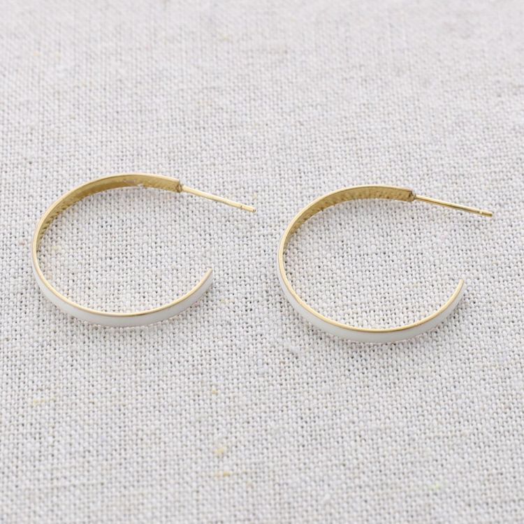 PENDIENTES ACERO ARO ESMALTE 2.5CM
