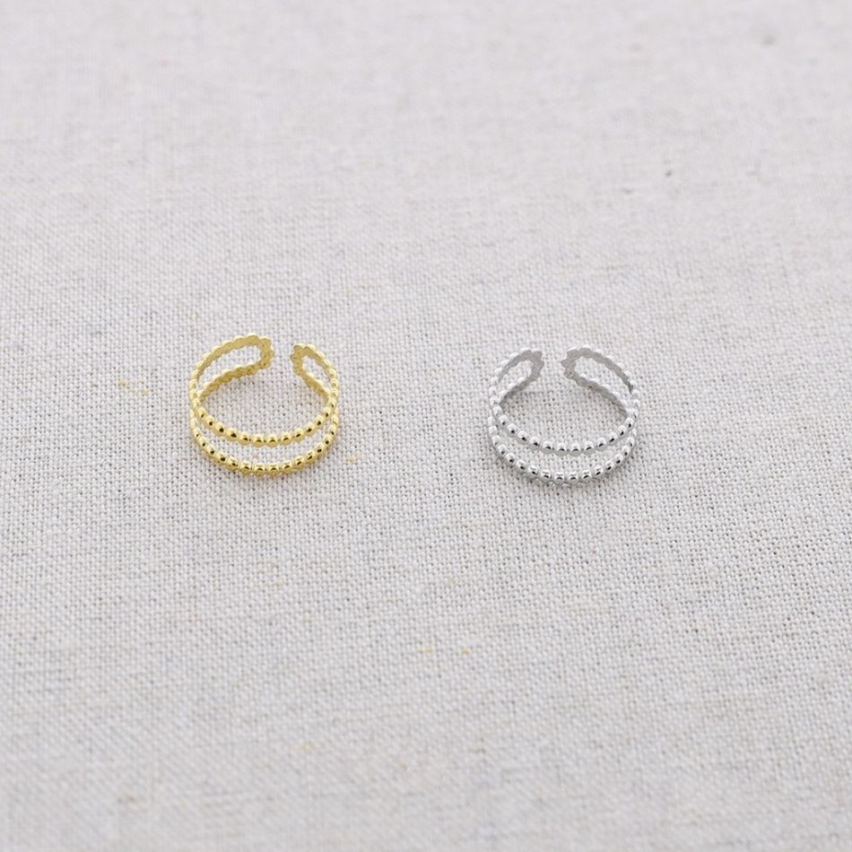 ANILLO ACERO DOBLE FILA