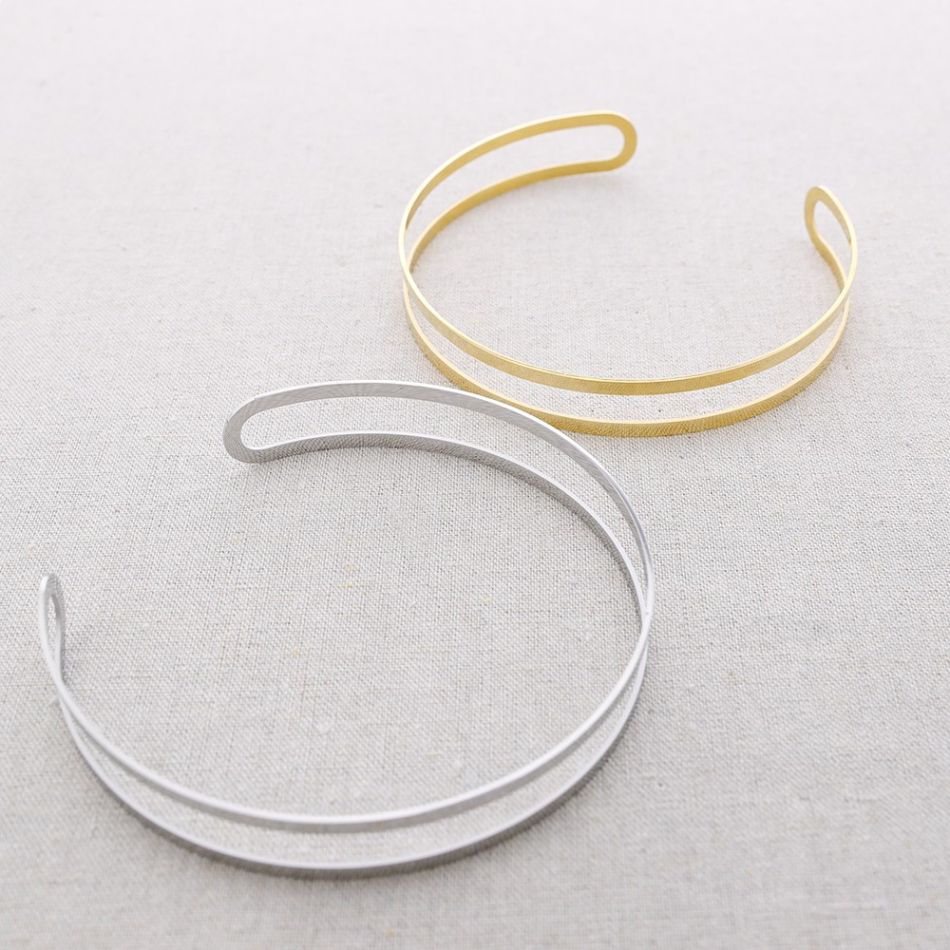 DOUBLE ROW STEEL CHOKER SHORT NECKLACE
