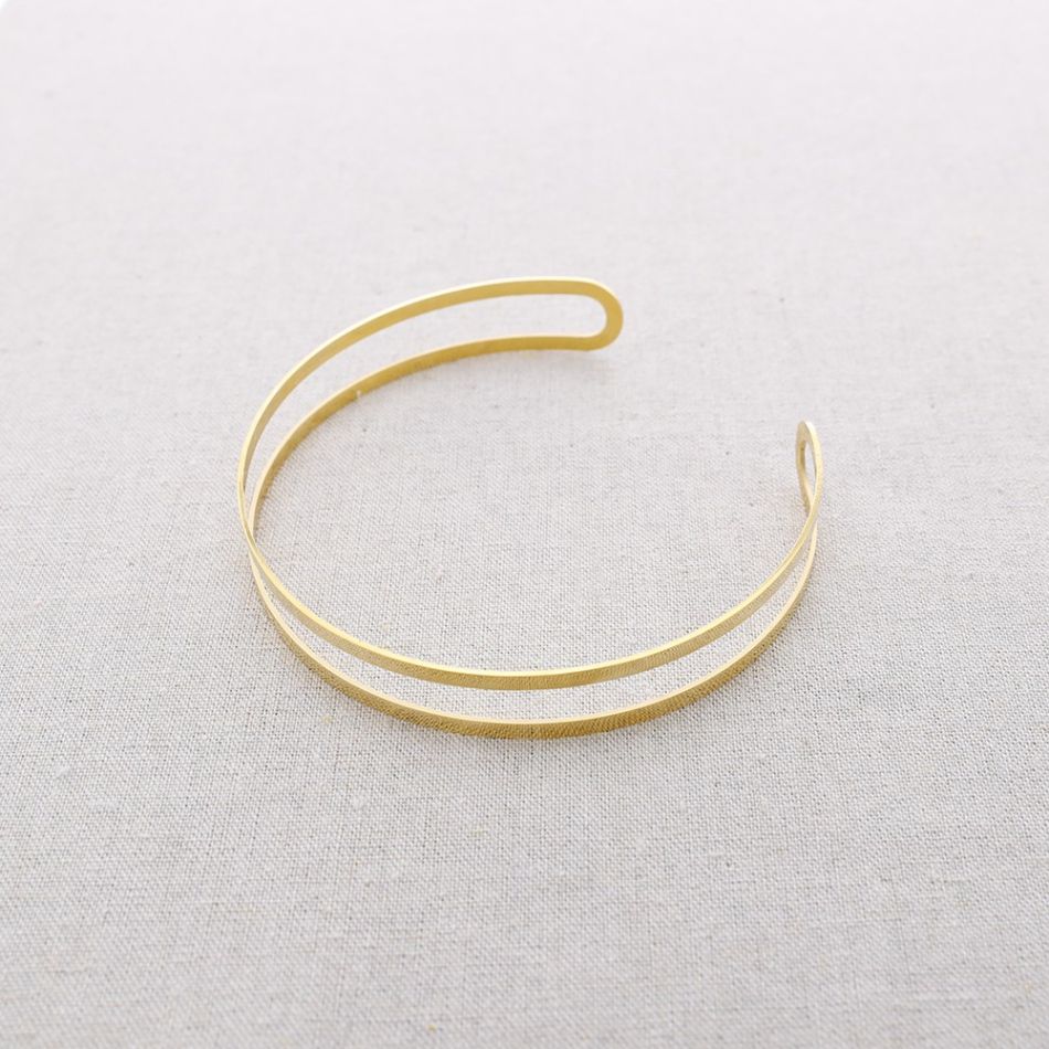DOUBLE ROW STEEL CHOKER SHORT NECKLACE