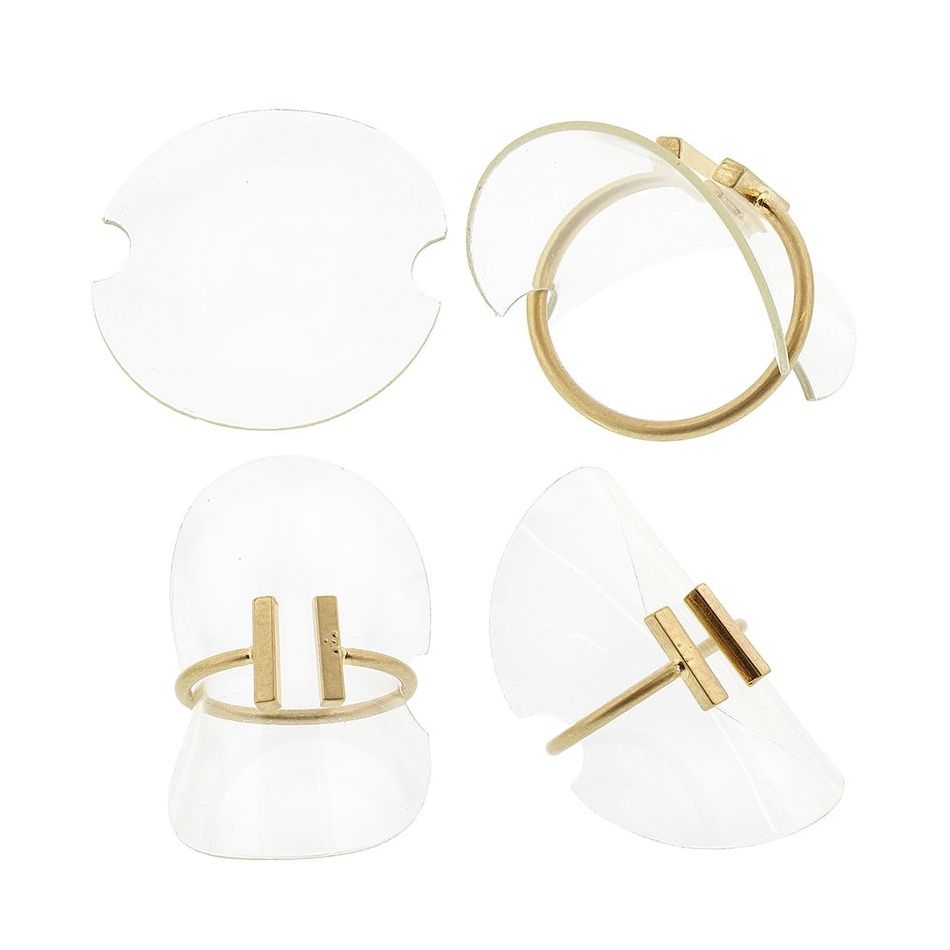 EXPOSITOR ANILLOS PLÁSTICO TRANSPARENTE PAQUETE 12 UNIDADES