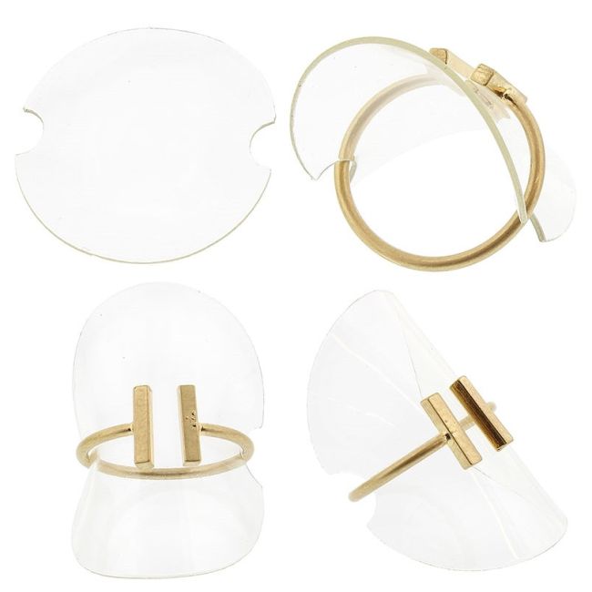 EXPOSITOR ANILLOS PLÁSTICO TRANSPARENTE PAQUETE 12 UNIDADES