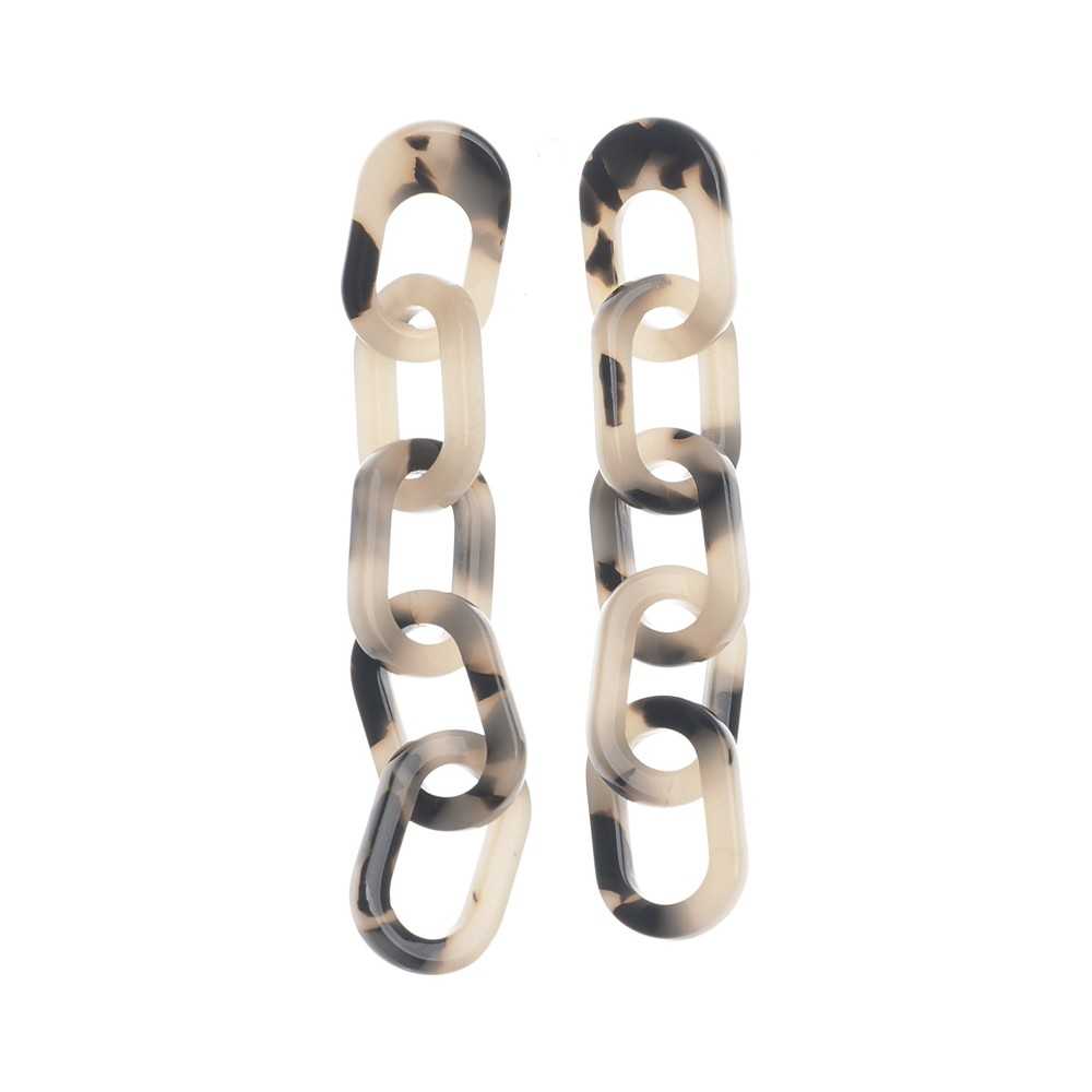 FIVE LINK RESIN EARRINGS