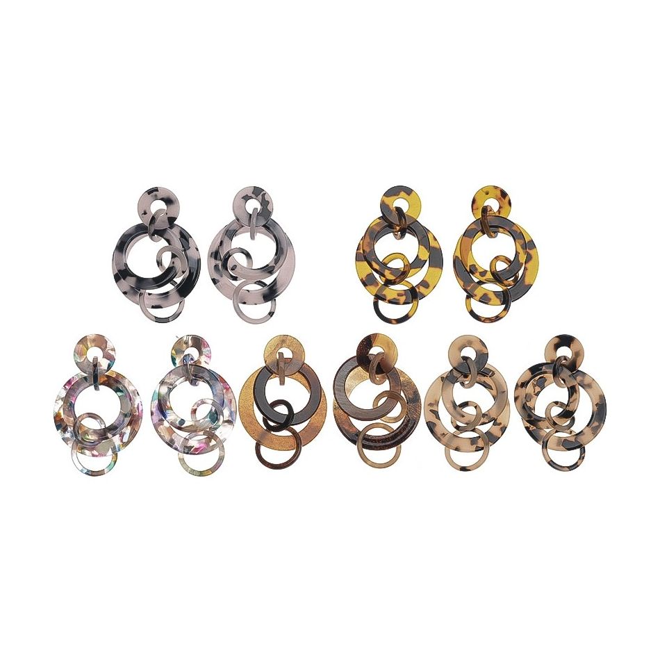 PENDIENTES RESINA MULTI ESLABÓN
