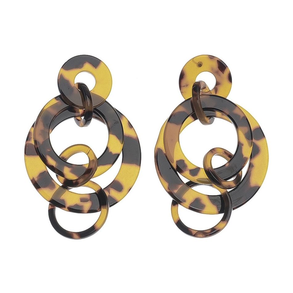 PENDIENTES RESINA MULTI ESLABÓN