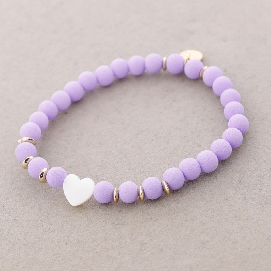 ELASTIC HEART BEAD BRACELET