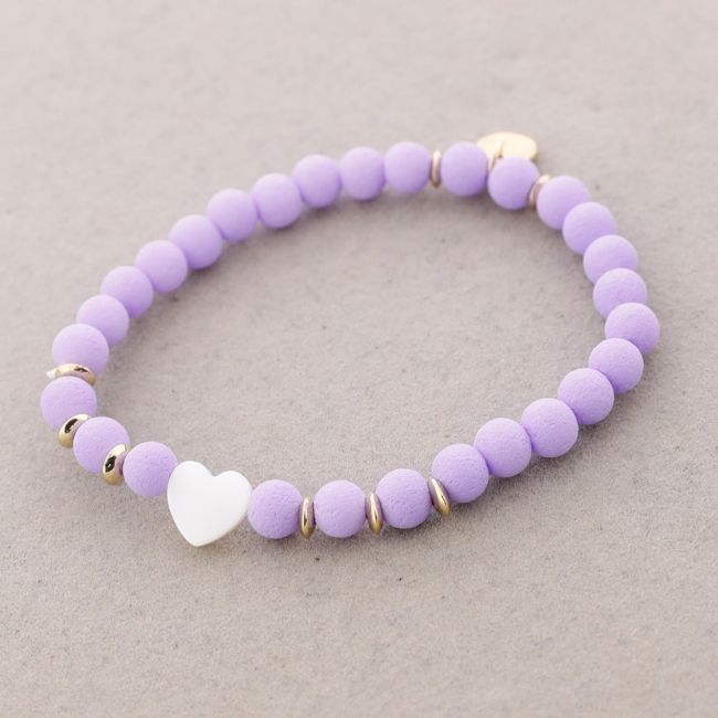 ELASTIC HEART BEAD BRACELET