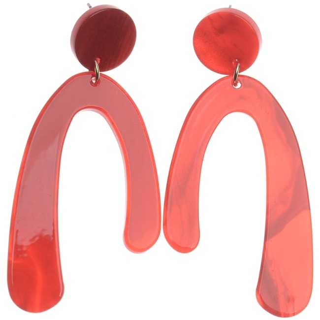 RESIN GEOMETRIC SHAPE EARRINGS