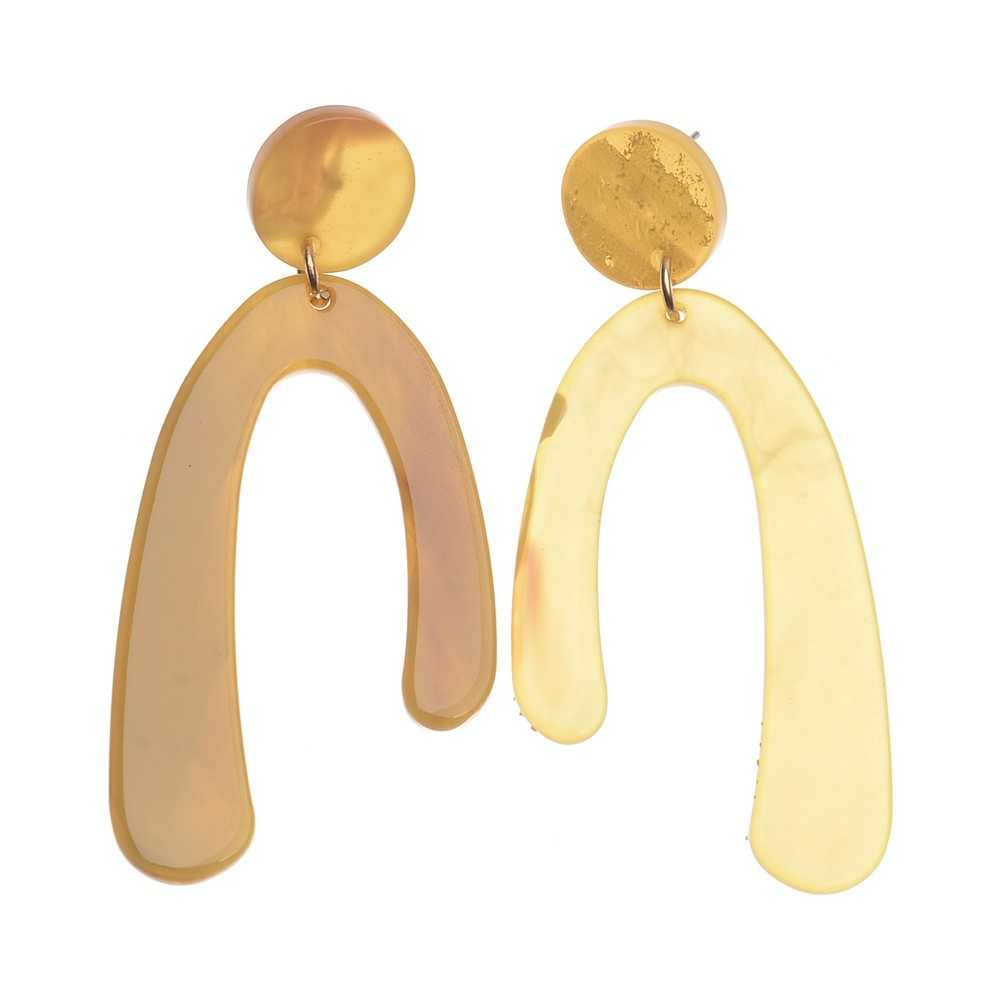 RESIN GEOMETRIC SHAPE EARRINGS