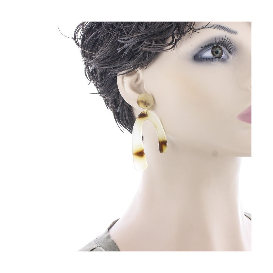 RESIN GEOMETRIC SHAPE EARRINGS