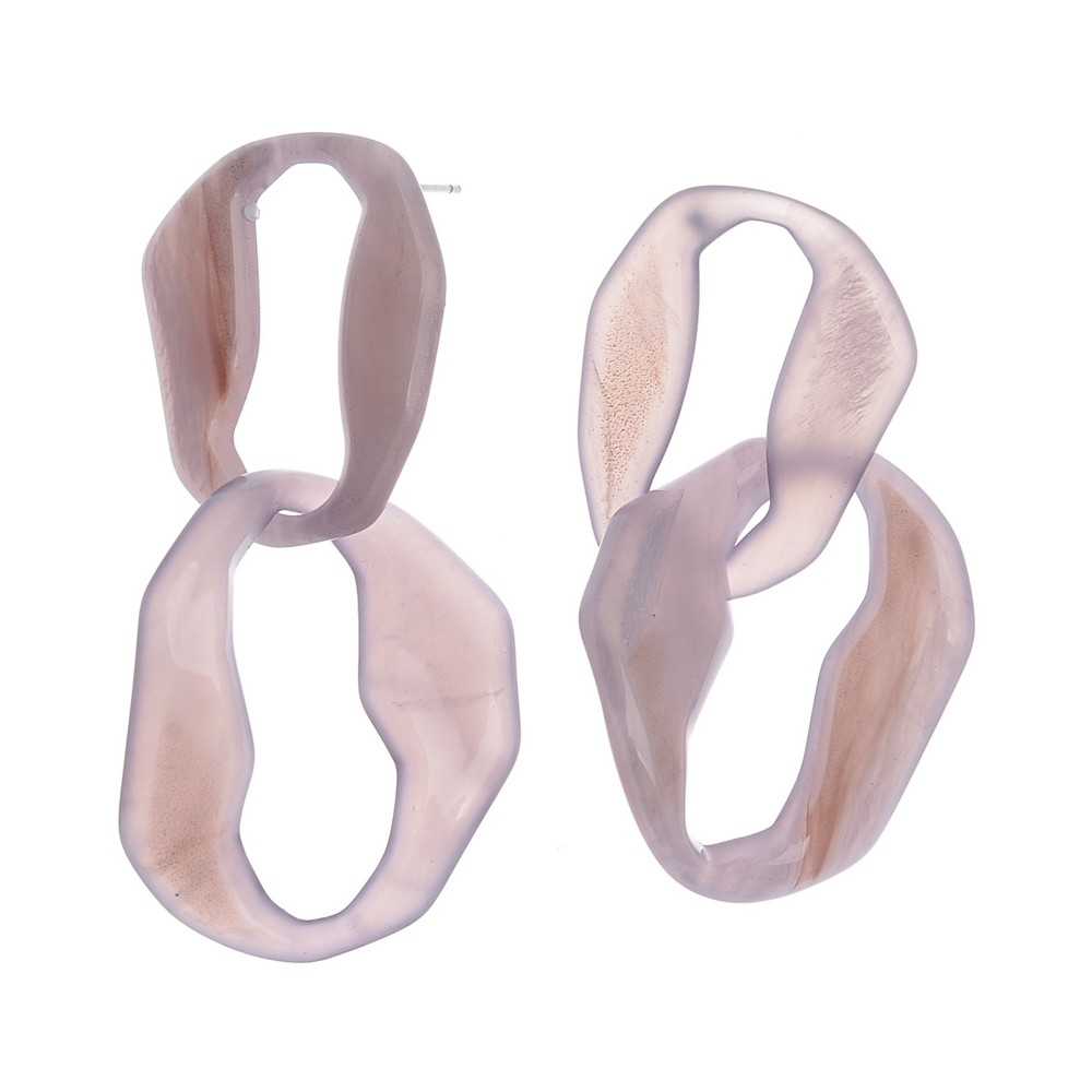 RESIN DOUBLE LINK EARRINGS