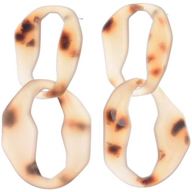 RESIN DOUBLE LINK EARRINGS