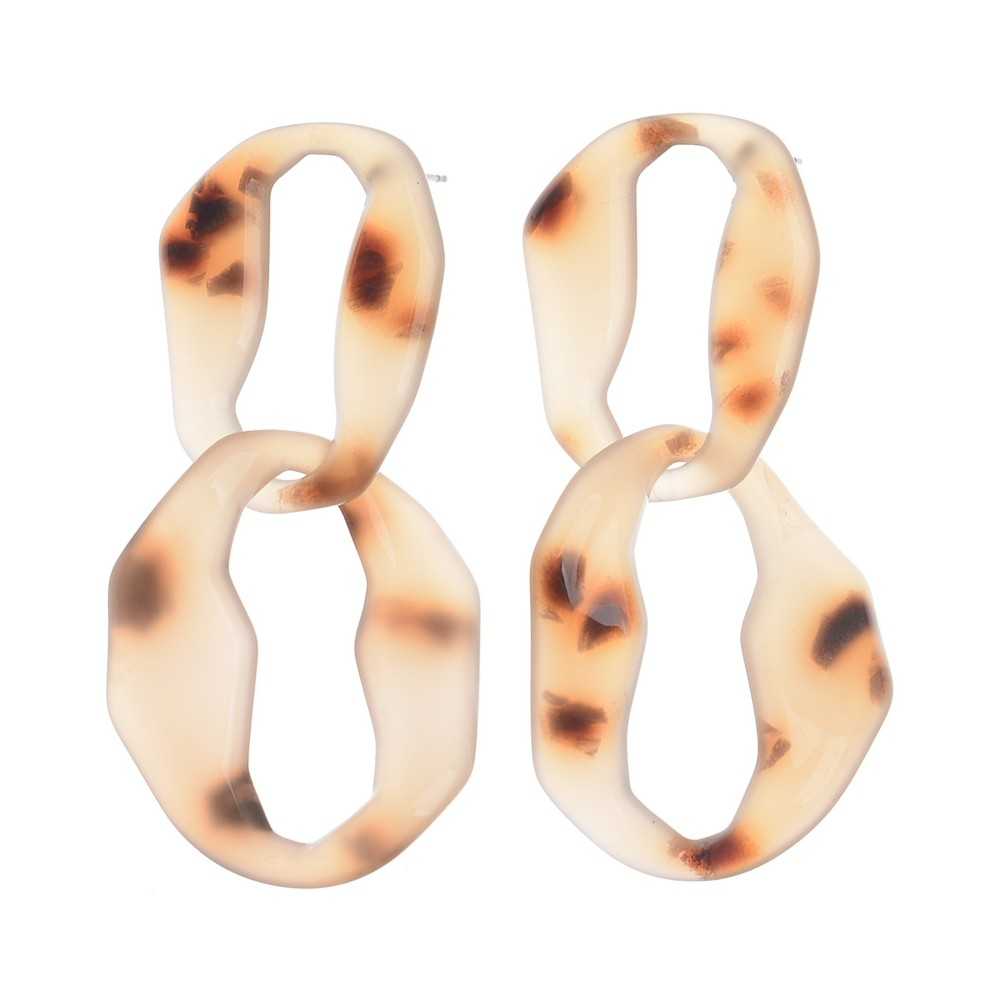 RESIN DOUBLE LINK EARRINGS