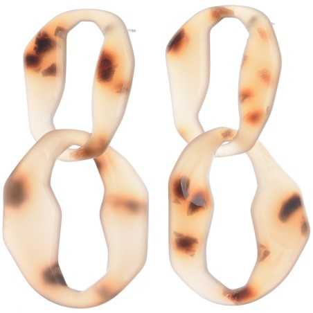 RESIN DOUBLE LINK EARRINGS