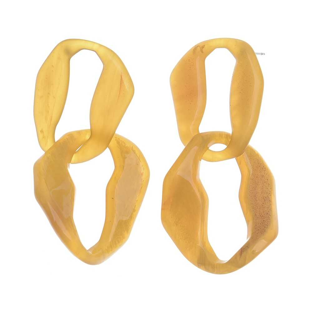 RESIN DOUBLE LINK EARRINGS