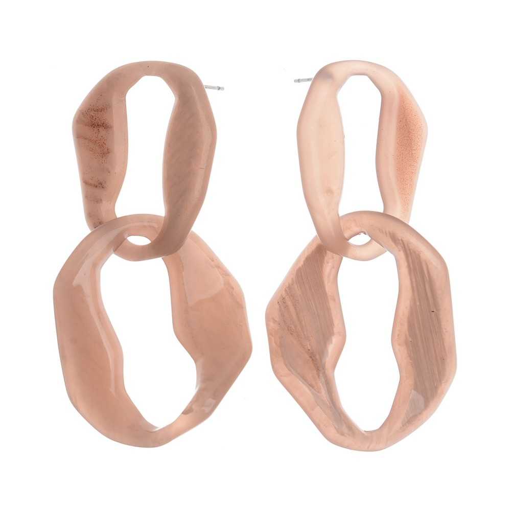 RESIN DOUBLE LINK EARRINGS