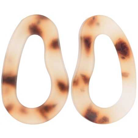 RESIN GEOMETRIC SHAPE EARRINGS