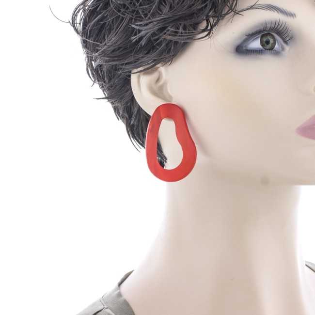 RESIN GEOMETRIC SHAPE EARRINGS