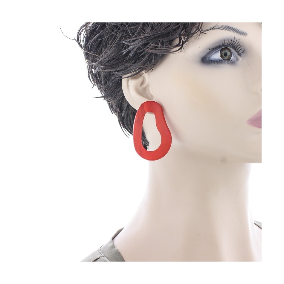 RESIN GEOMETRIC SHAPE EARRINGS