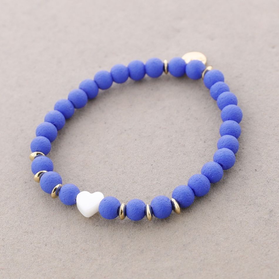 ELASTIC HEART BEAD BRACELET