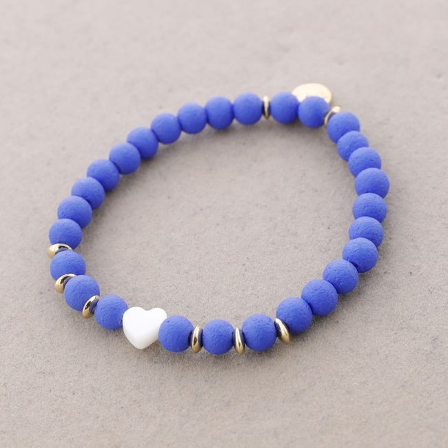 ELASTIC HEART BEAD BRACELET
