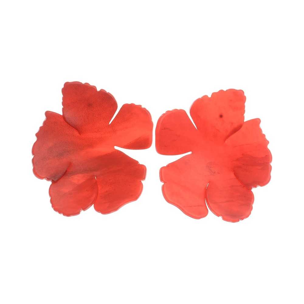 RESIN FLOWER STUD EARRINGS