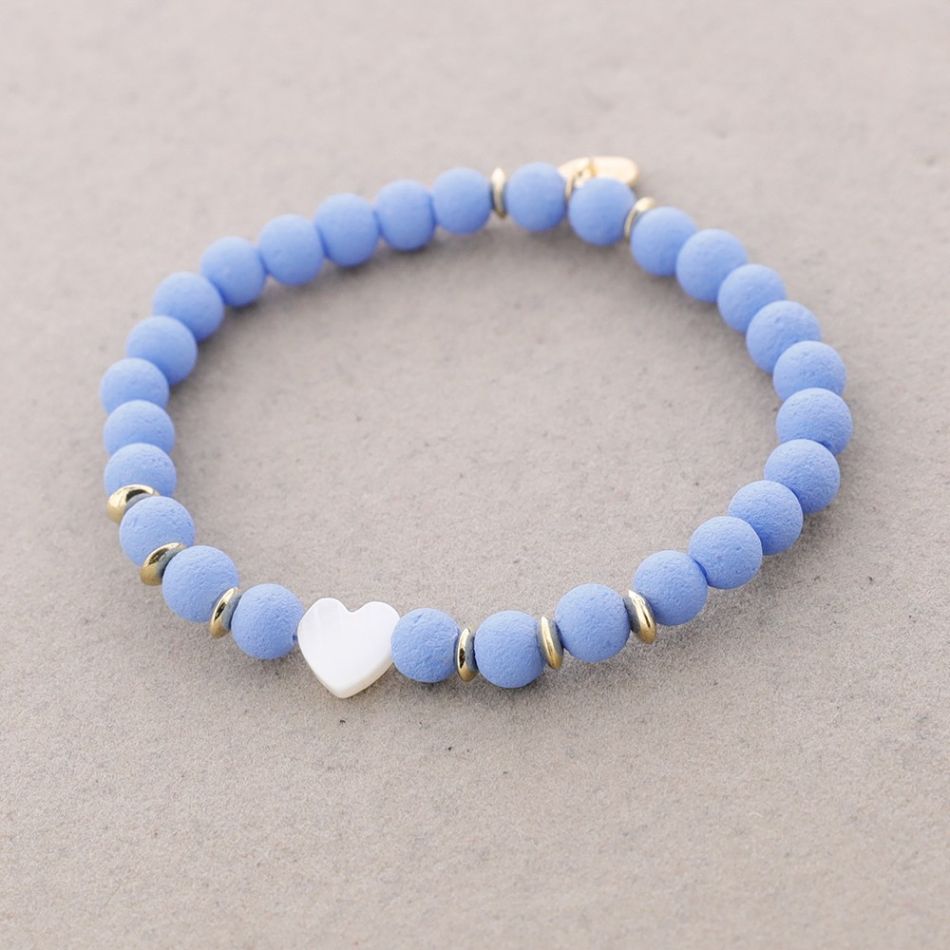 ELASTIC HEART BEAD BRACELET