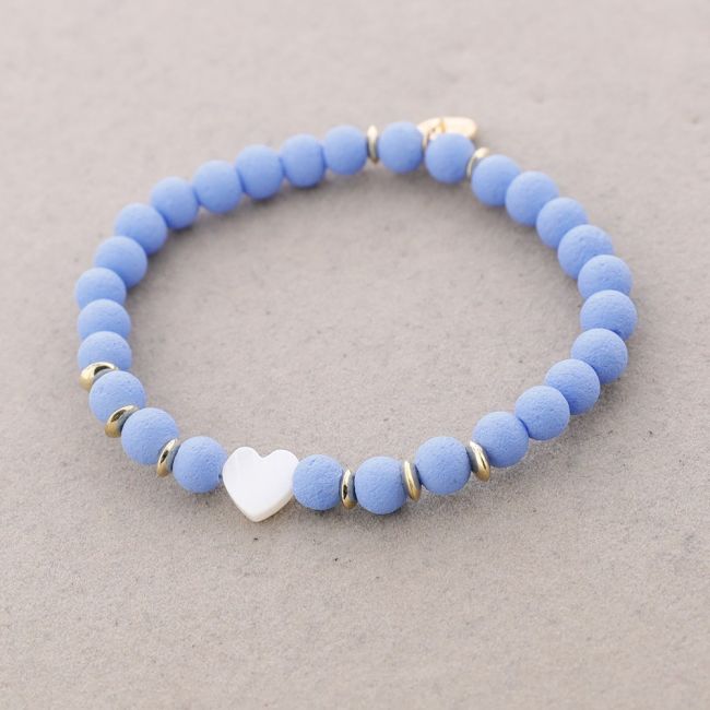 ELASTIC HEART BEAD BRACELET