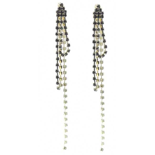 STRASS CHAIN EARRINGS