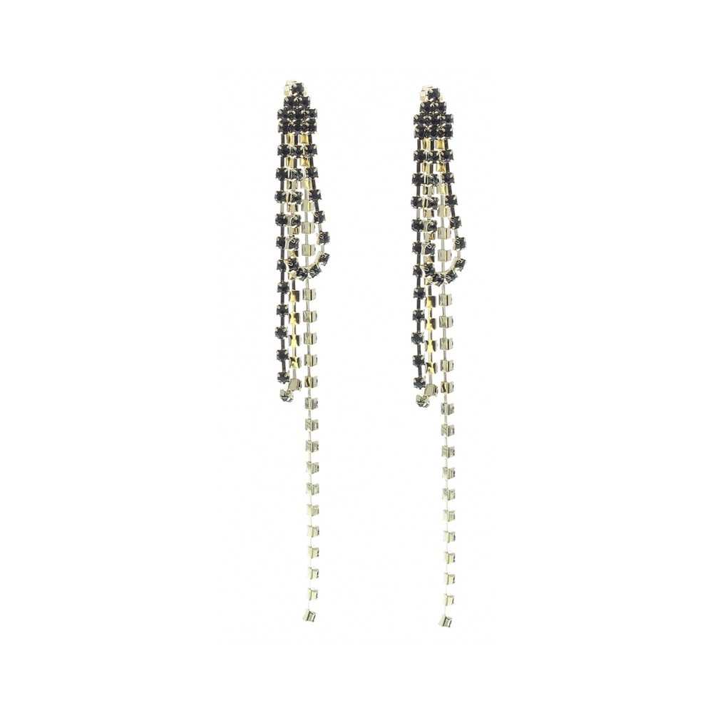 STRASS CHAIN EARRINGS