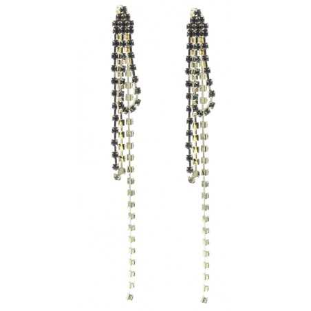 STRASS CHAIN EARRINGS