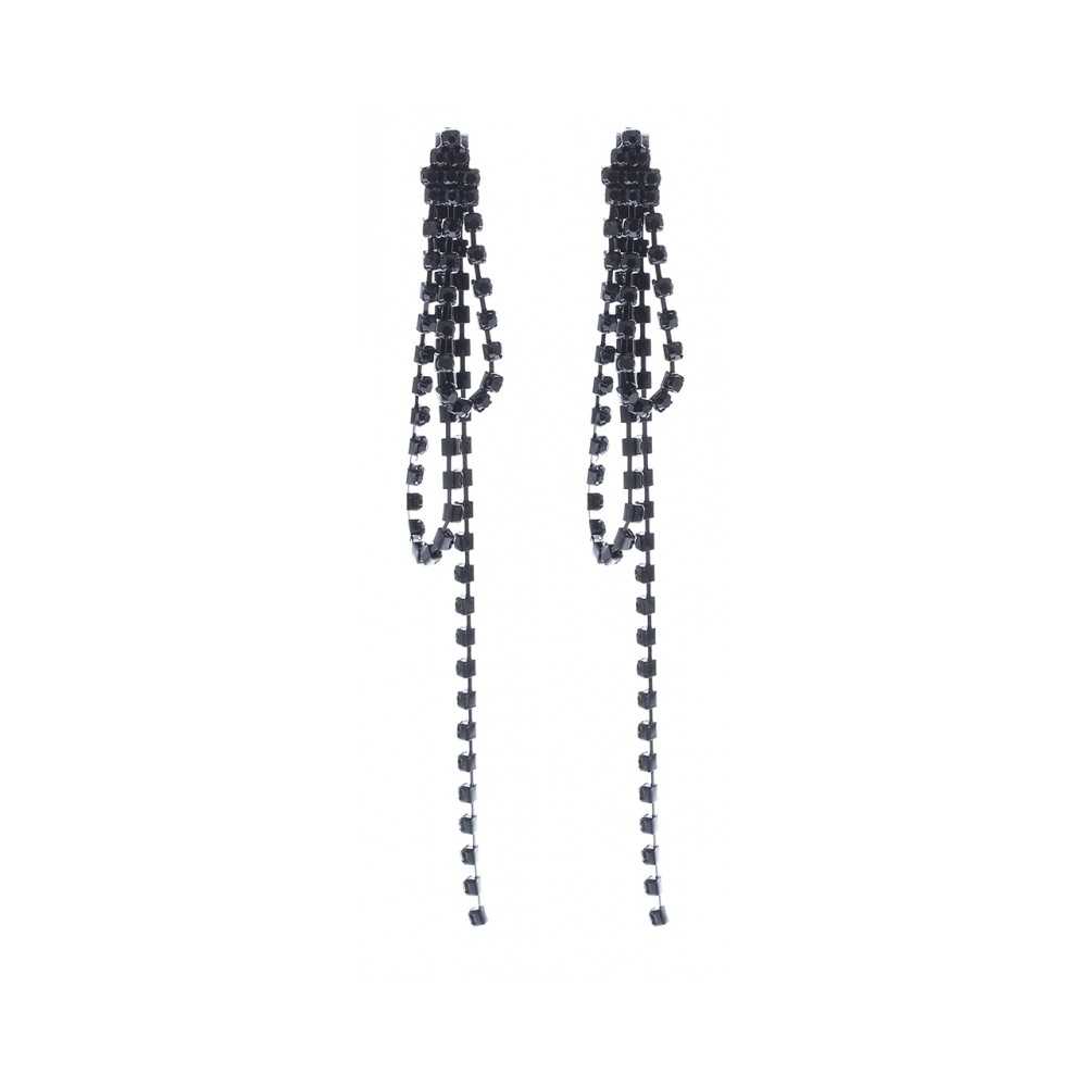 STRASS CHAIN EARRINGS