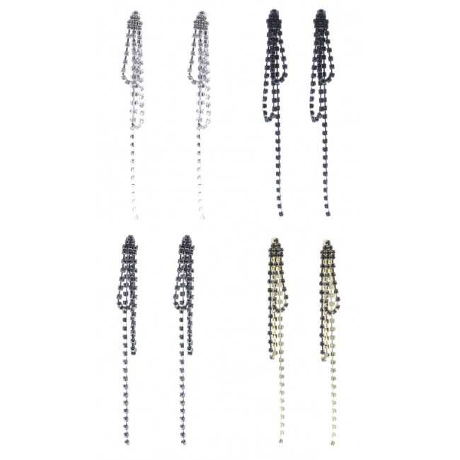 STRASS CHAIN EARRINGS