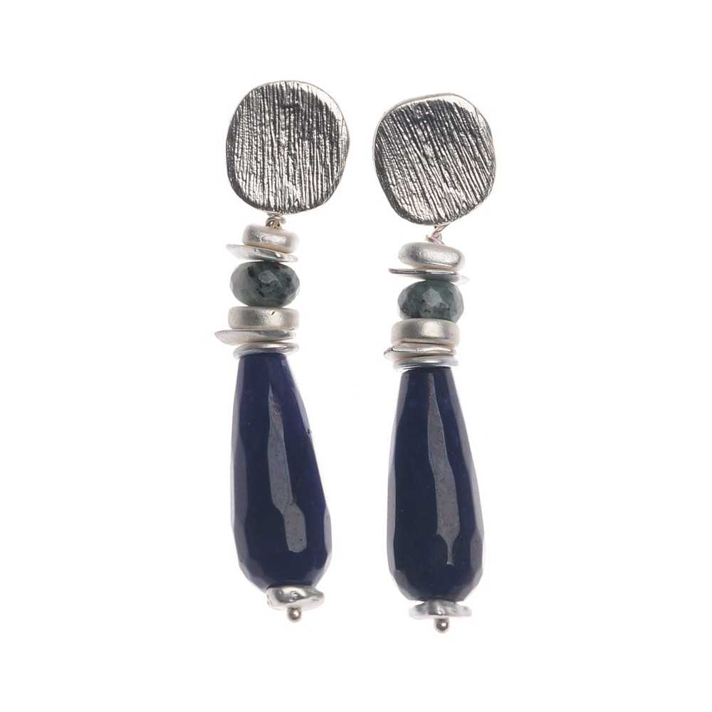 DROP STONE PENDANT EARRINGS